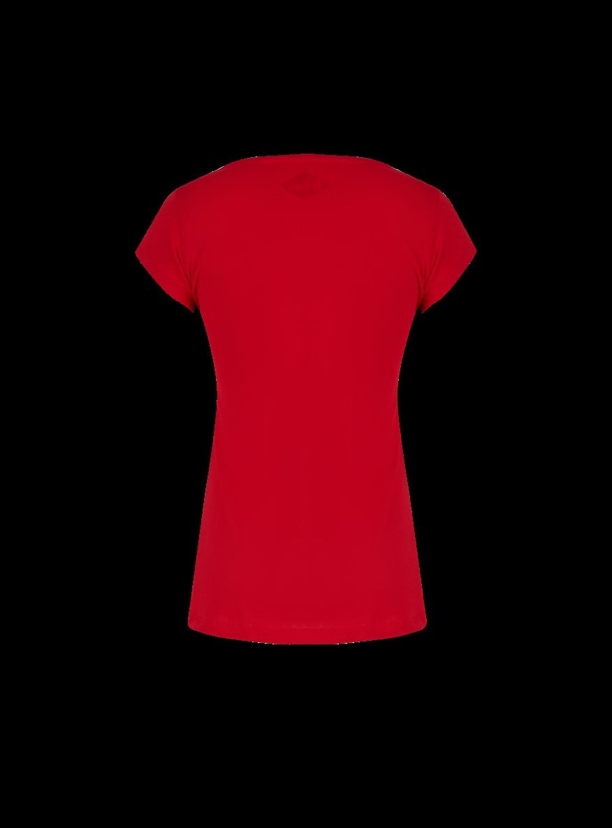 Sara Kadın Bisiklet Yaka T-Shirt Kırmızı