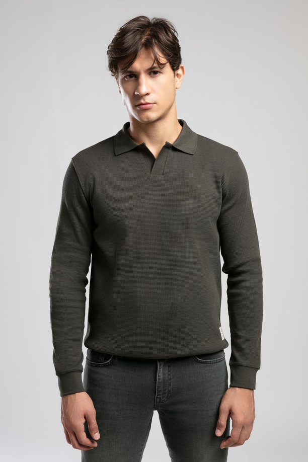 SIRIUS ERKEK POLO YAKA SWEATSHIRT