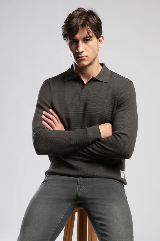 SIRIUS ERKEK POLO YAKA SWEATSHIRT