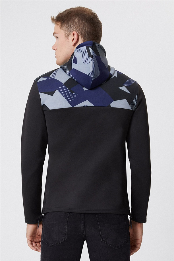 Skyler Erkek Kapüşonlu Sweatshirt Siyah