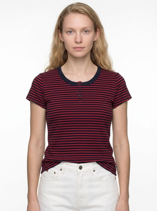 STRIPE KADIN PATLI T-SHIRT