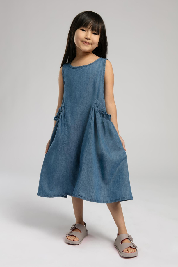 Sun Kız Çocuk Jean Elbise
