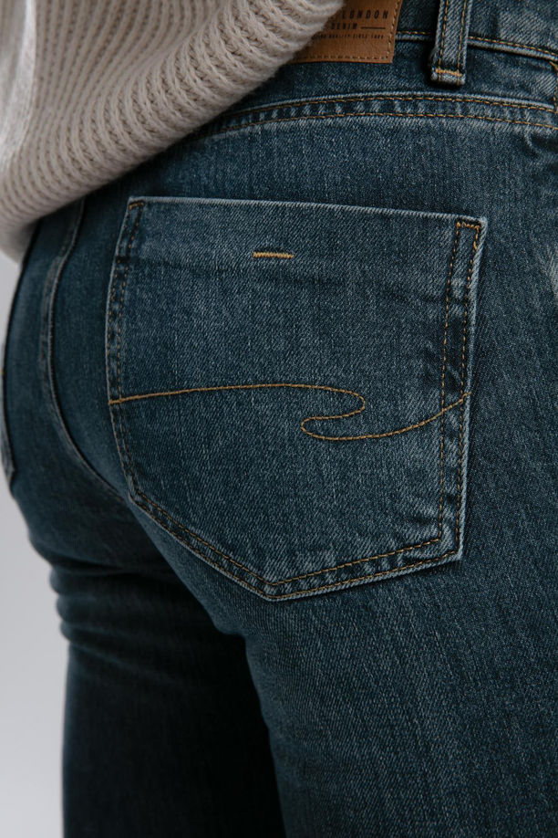 Susie Orta Bel Düz Kesim Düz Paça Easter Juniper Kadın Jean Pantolon