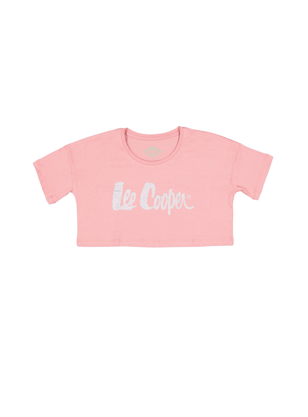 Tally Kız Çocuk Bisiklet Yaka T-Shirt Koyu Somon