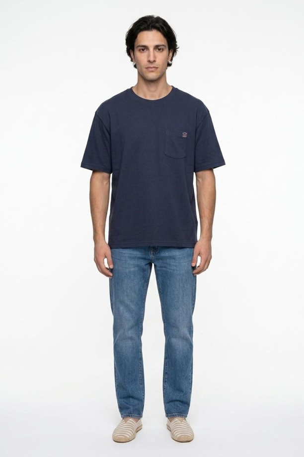 TODY Erkek Regular Fit Basic Bisiklet Yaka T-Shirt Lacivert