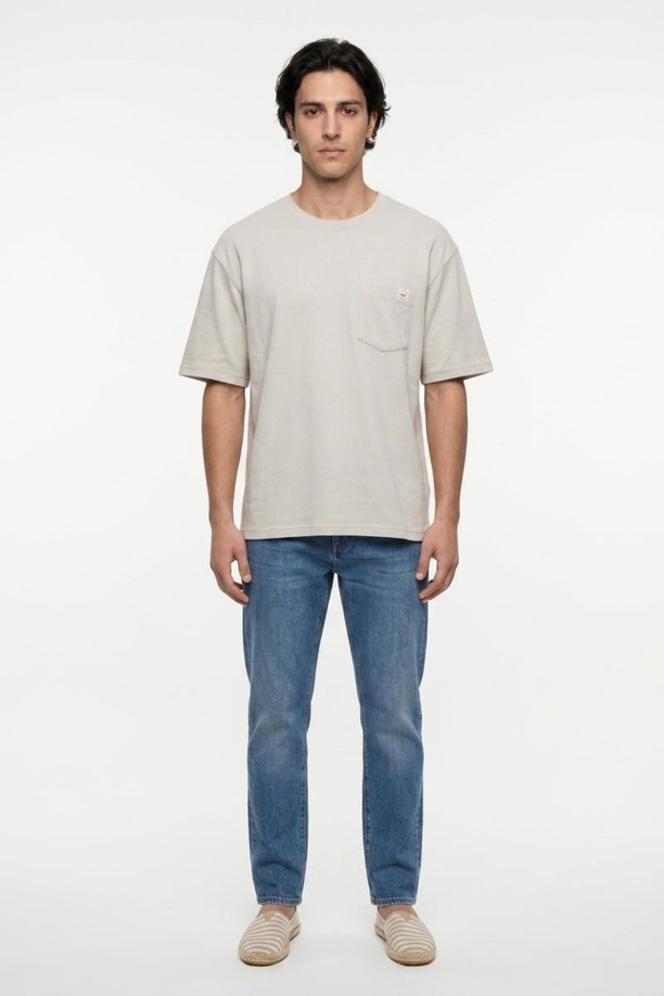 TODY Erkek Regular Fit Basic Bisiklet Yaka T-Shirt Beyaz