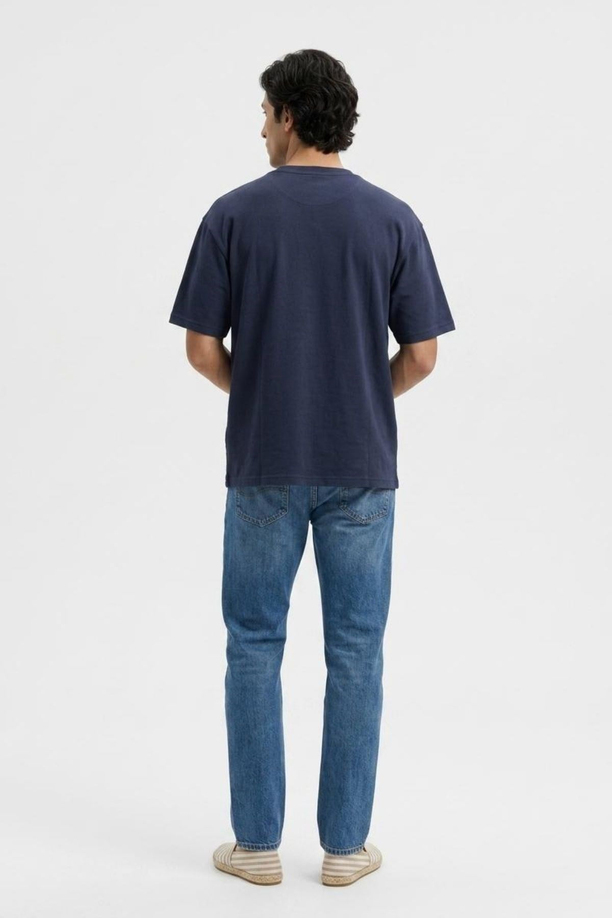 TODY Erkek Regular Fit Basic Bisiklet Yaka T-Shirt Lacivert