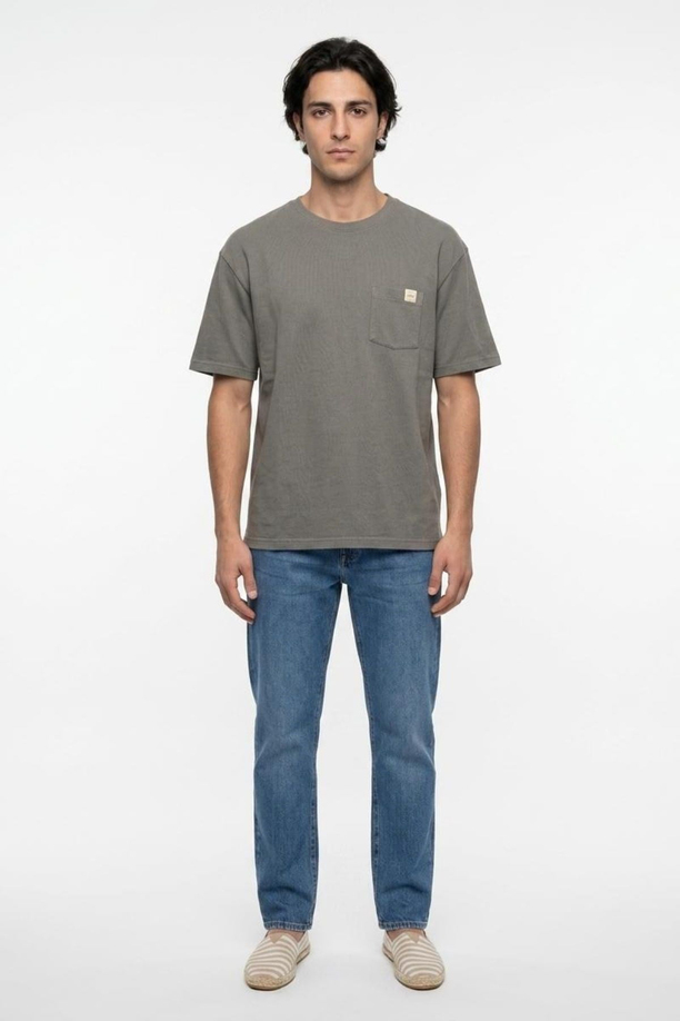 TODY Erkek Regular Fit Basic Bisiklet Yaka T-Shirt Olive