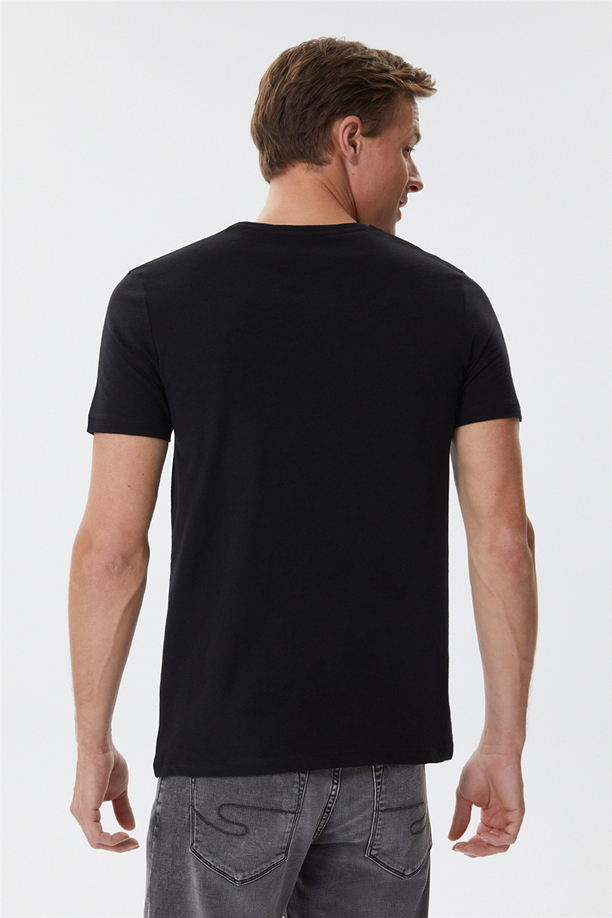 Touch Erkek O Yaka T-Shirt Siyah