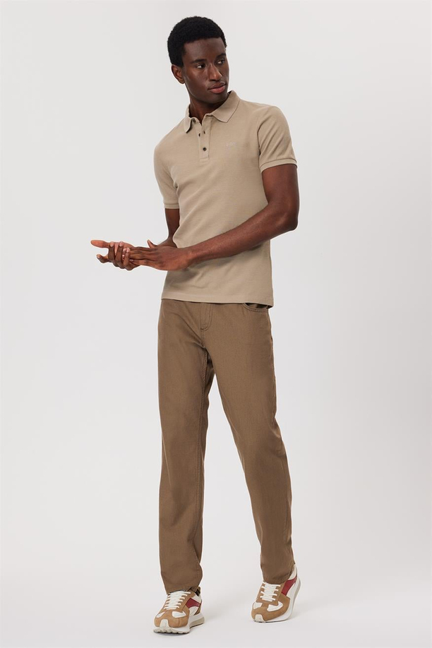 Tylen Erkek Polo Yaka T-Shırt K. Bej