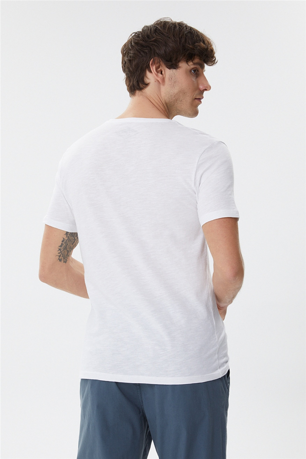 Unlimited Erkek O Yaka T-Shirt Beyaz