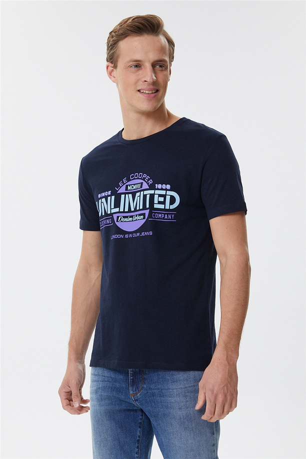 Unlimited Erkek O Yaka T-Shirt Lacivert