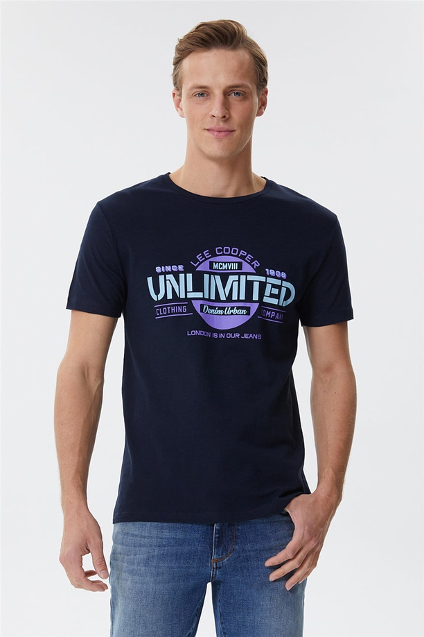 Unlimited Erkek O Yaka T-Shirt Lacivert