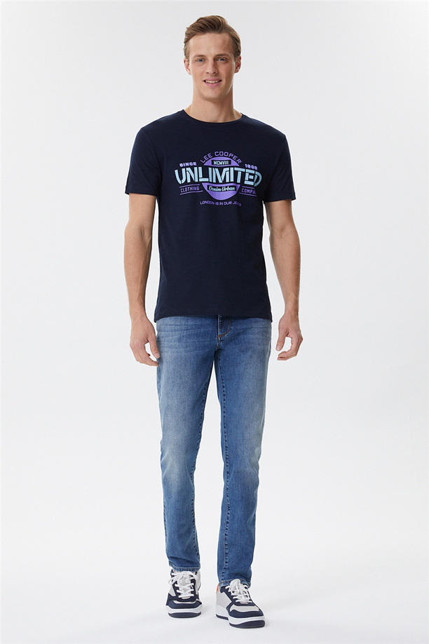 Unlimited Erkek O Yaka T-Shirt Lacivert