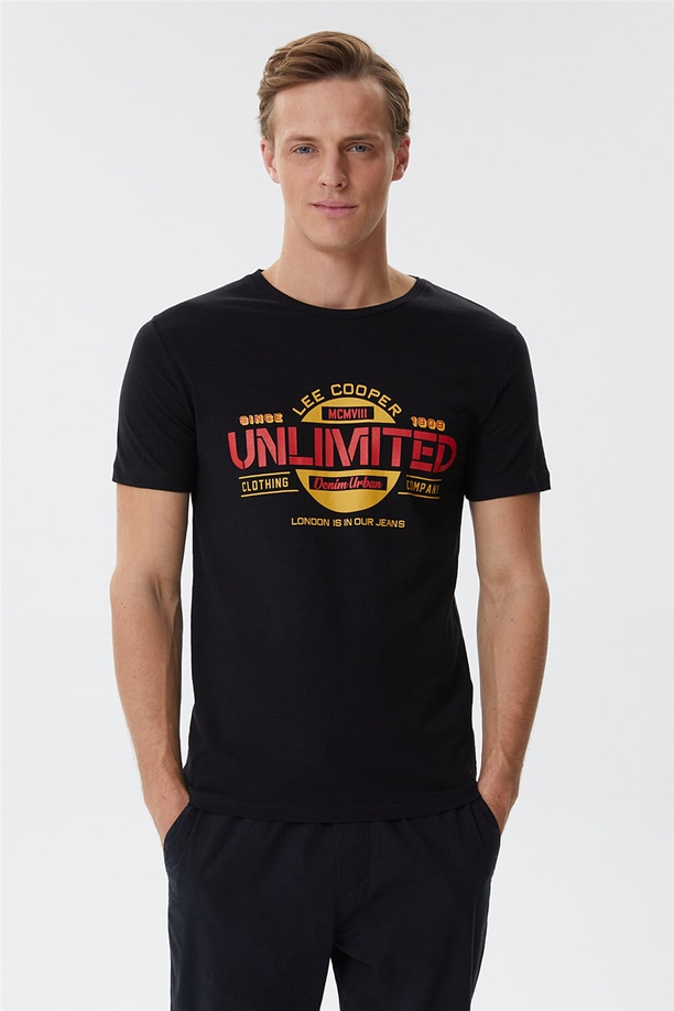 Unlimited Erkek O Yaka T-Shirt Siyah