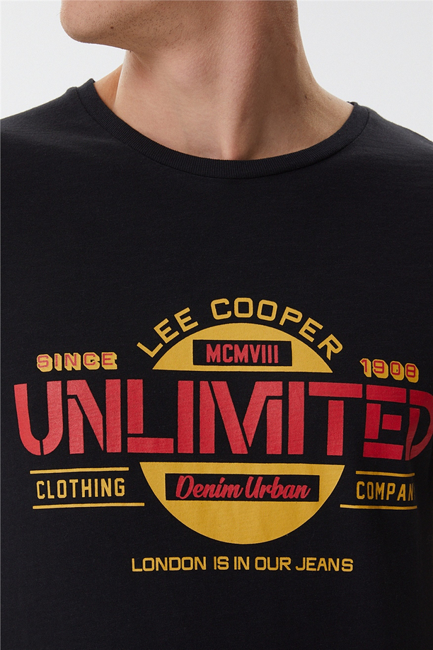 Unlimited Erkek O Yaka T-Shirt Siyah
