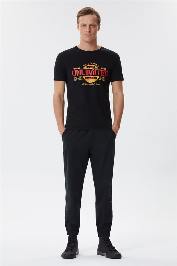 Unlimited Erkek O Yaka T-Shirt Siyah