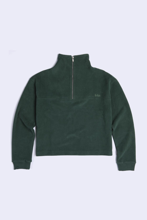 Vegas Kadın Dik Yaka Sweatshirt Yeşil