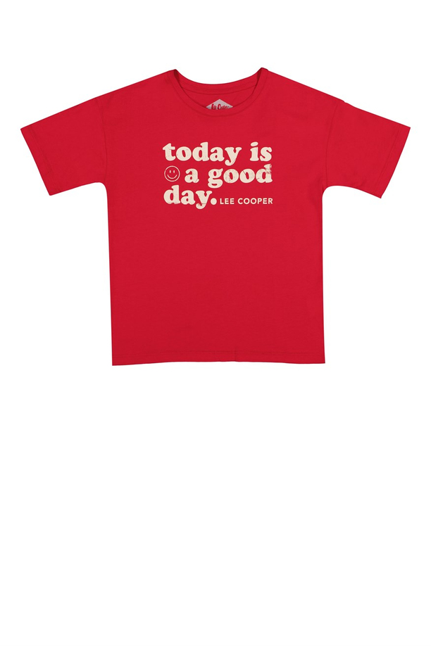 Vibes Erkek Çocuk Bisiklet Yaka T-Shirt Koyu Kırmızı