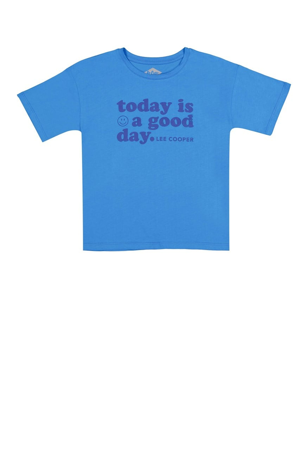 Vibes Erkek Çocuk Bisiklet Yaka T-Shirt Mavi