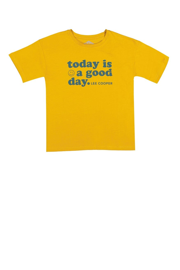 Vibes Erkek Çocuk Bisiklet Yaka T-Shirt Hardal