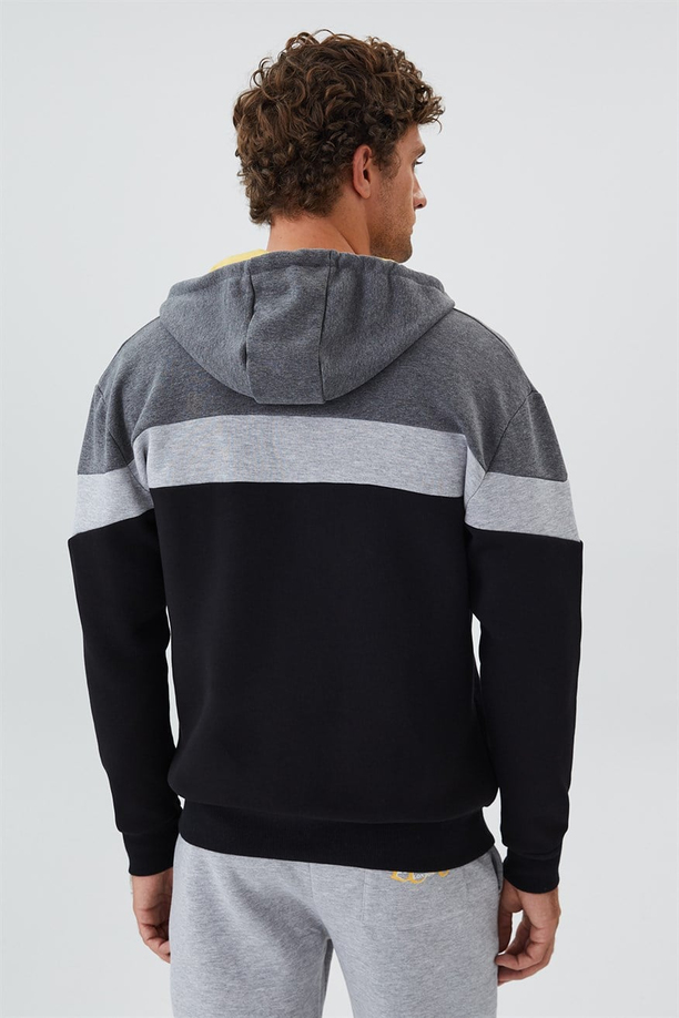Vıctor Erkek Kapüşonlu Sweatshırt Siyah