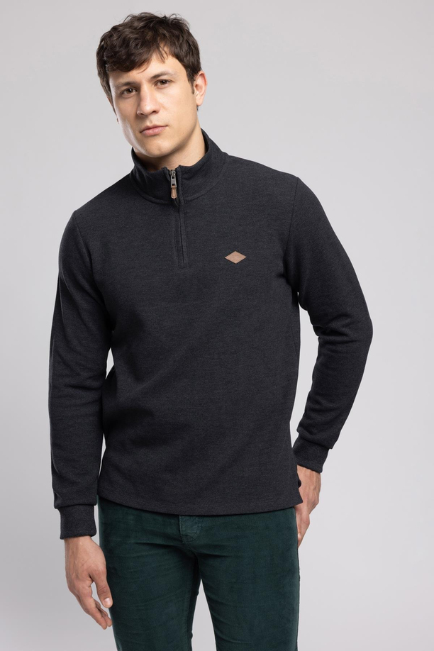 WESTORN ERKEK DİK YAKA SWEATSHIRT