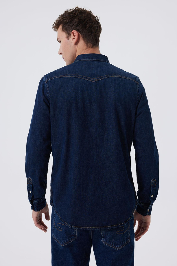 Wolker 1 Erkek Jean Gömlek Denım