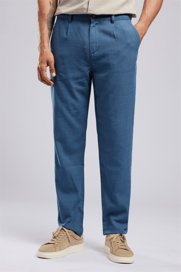 Zarse Erkek Regular Tapered Fit Pantolon Mavi