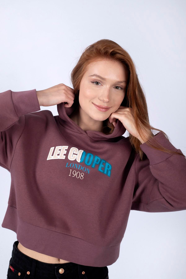 Zaye  Kadın Kapş. Sweatshırt Gül Kurusu
