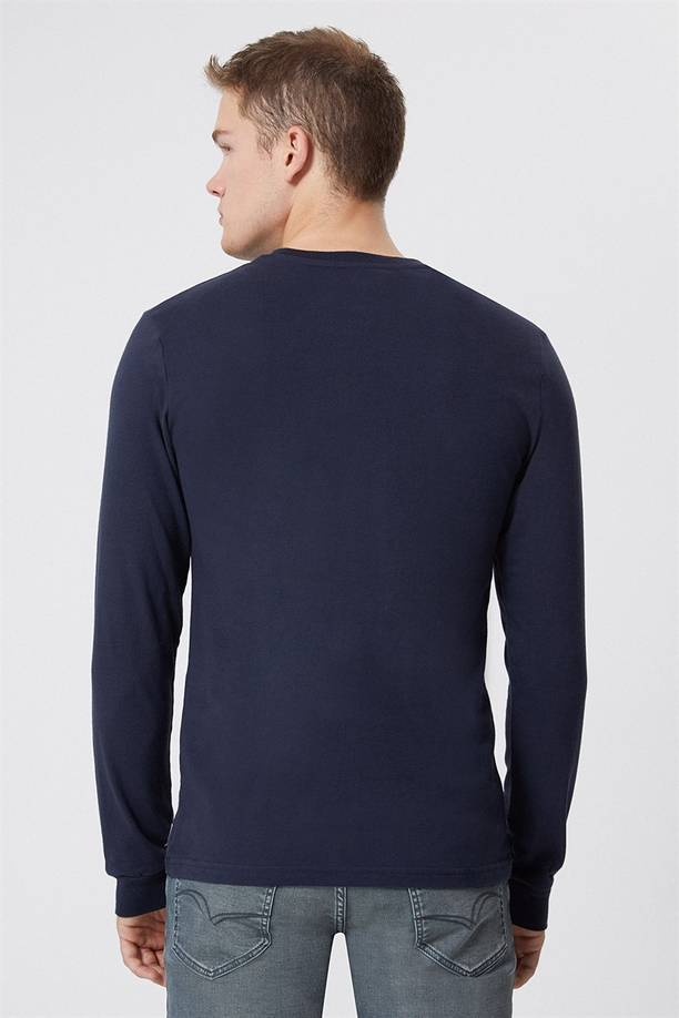 Zayne Erkek O Yaka U.Kol T-Shirt Lacivert