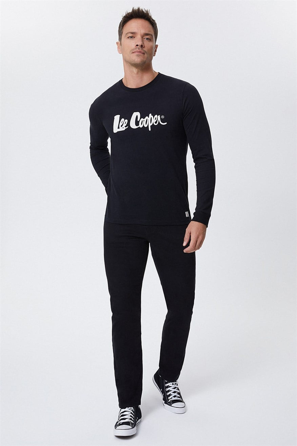 Zayne Erkek O Yaka U.Kol T-Shirt Siyah