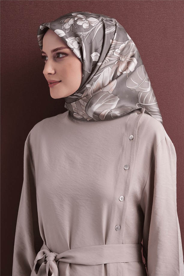 Armine Jakarlı İpek Eşarp 9608D 09