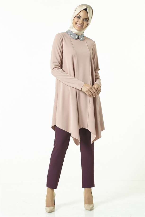 Armine Bilek Boy Pantolon 8K2638 Mürdüm
