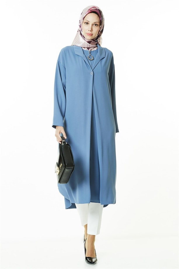 Armine Kap 18Ya7551 Gri Mavi