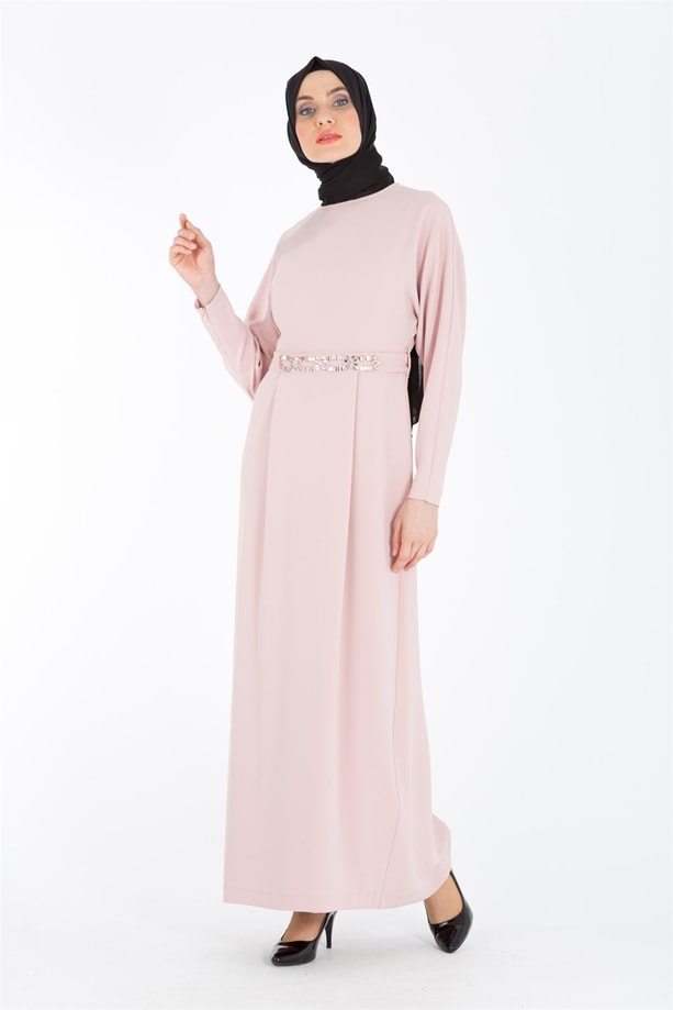 Armine Elbise 18Ya9554 Pudra