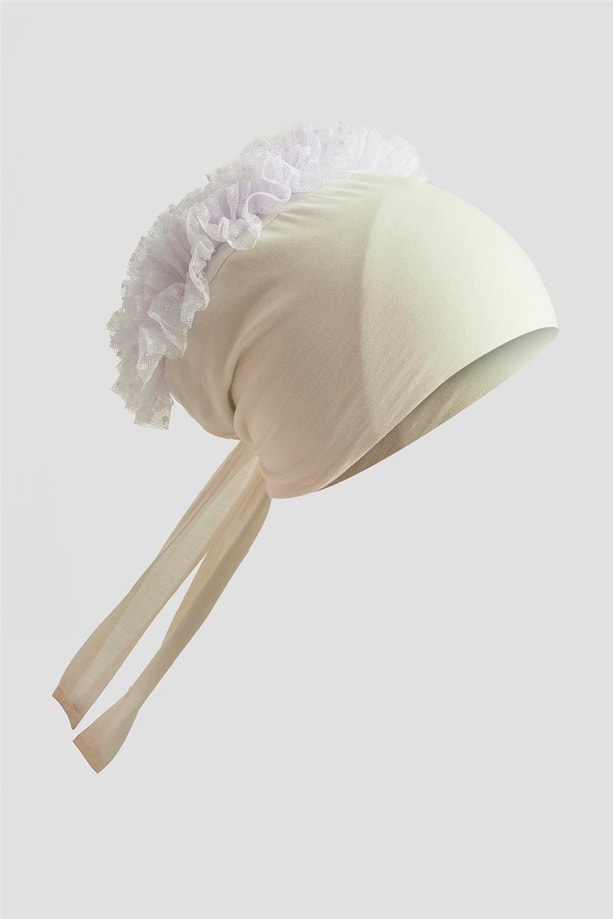 Armine Dantel Topuzlu Bone 3-KREM