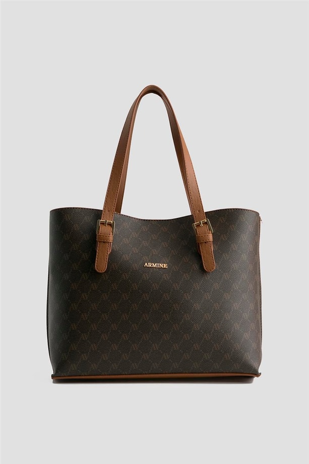 Armine Çanta Noktalı 25YD7421 Kahverengi