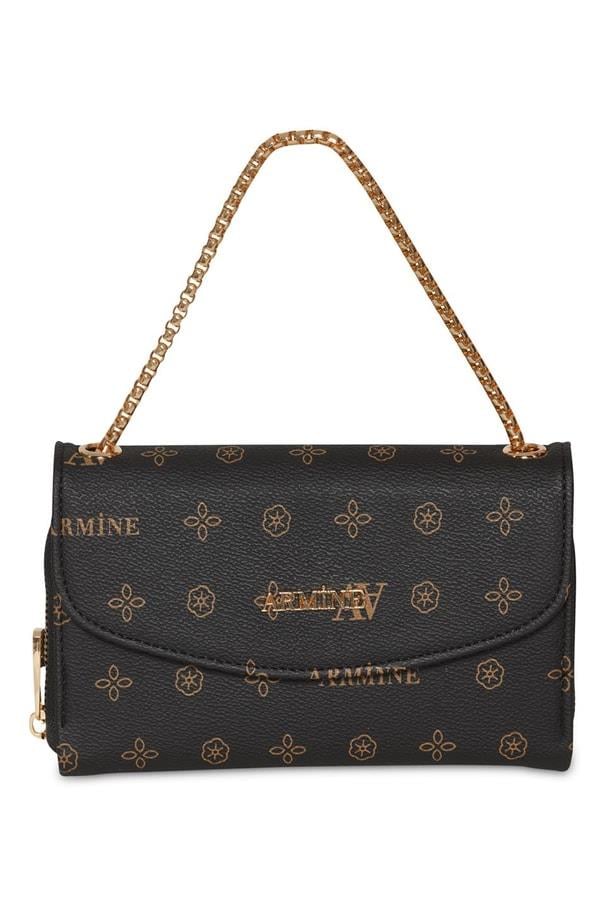 Armine El Çantası Baskılı 25YD7014 Siyah