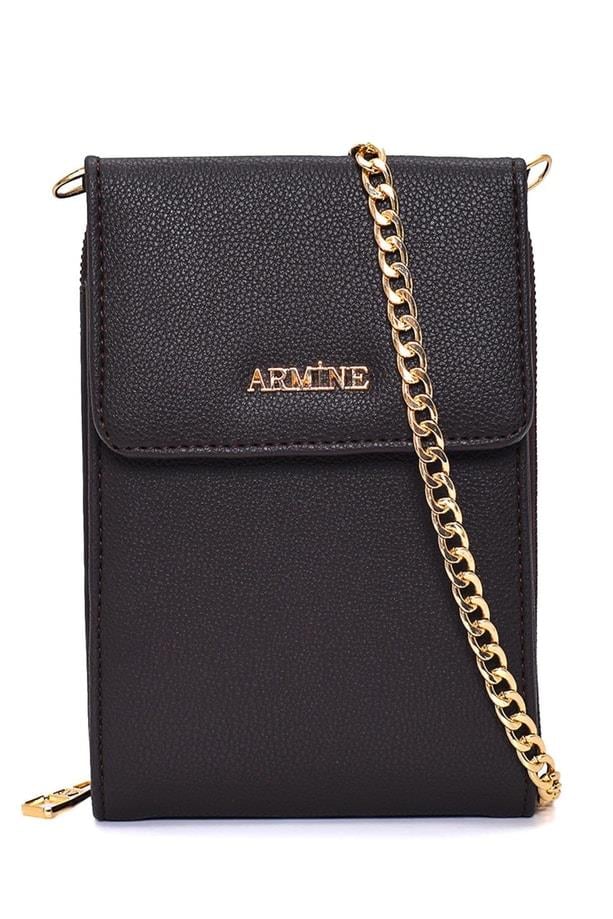 Armine Pia Deri El Çantası 25YD7266 Kahverengi