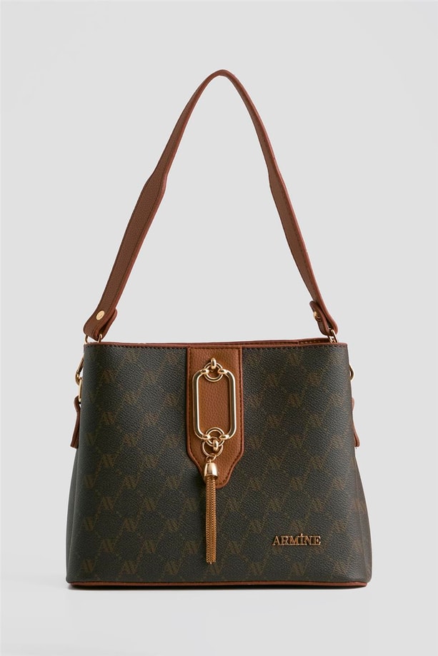 Armine Çanta Noktalı 25YD7361 Kahverengi