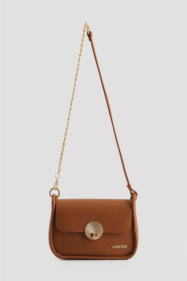 Armine Pia Deri Çanta 25YD7397 Taba