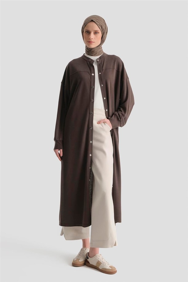 Oversize Modal Kap Kahve