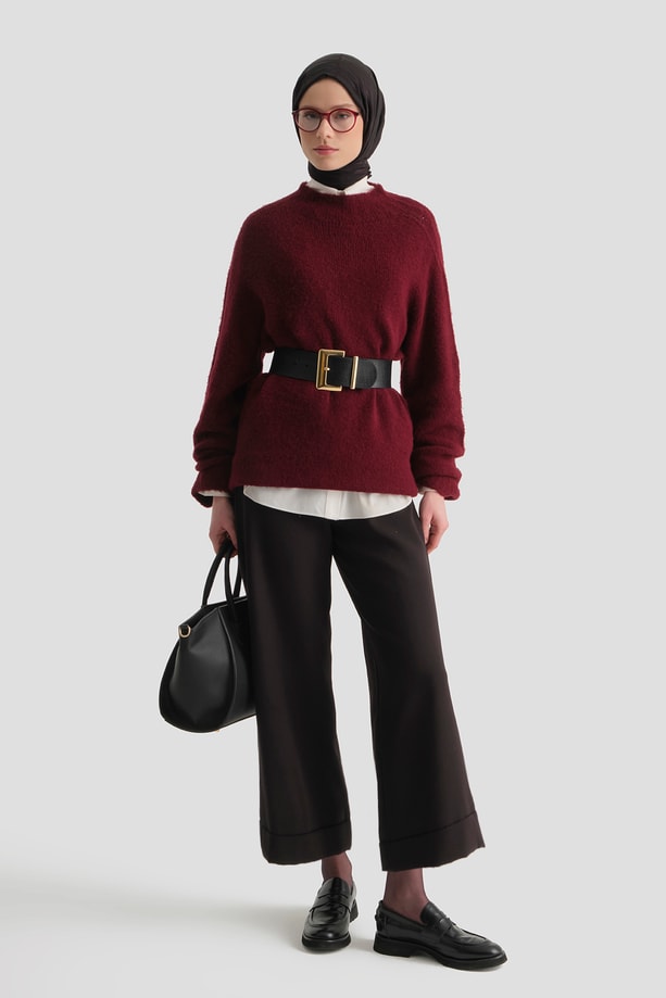 Katlı Paça Pantolon Siyah