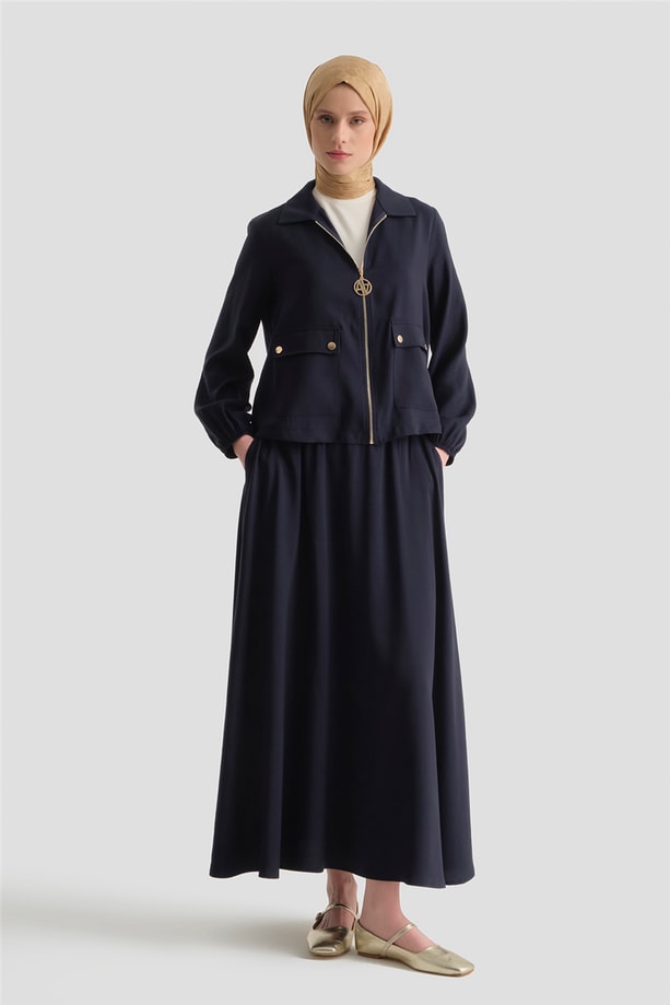 Armine Basic Ceketli Takım Lacivert