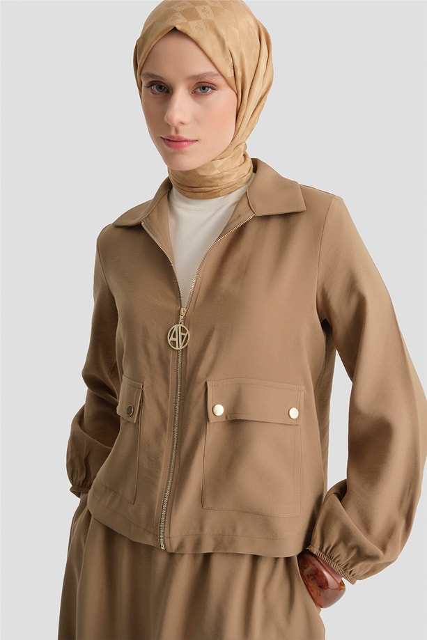 Armine Basic Ceketli Takım Vizon