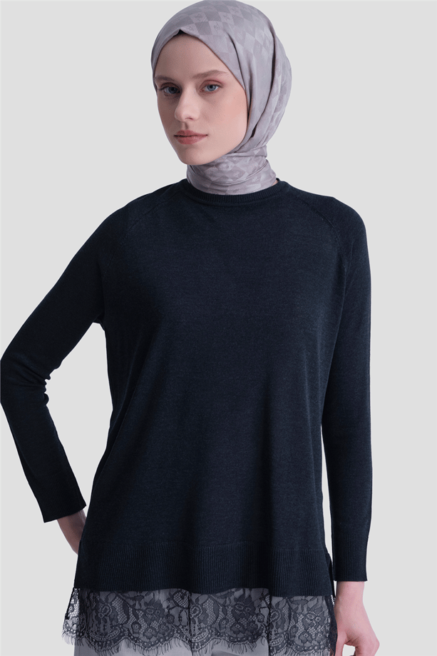 Dantelli Rayon Tunik Lacivert