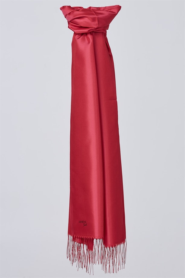 Armine Trend Polyester Şal 00Oaat44 Bordo-Fuşya