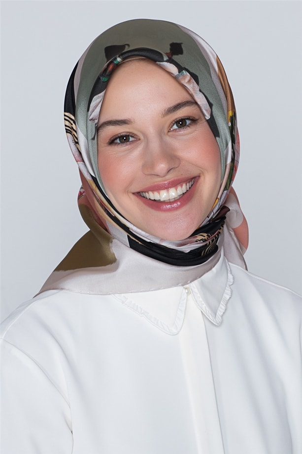 Armine Nostalji Twill İpek Eşarp 18Ya0642 12