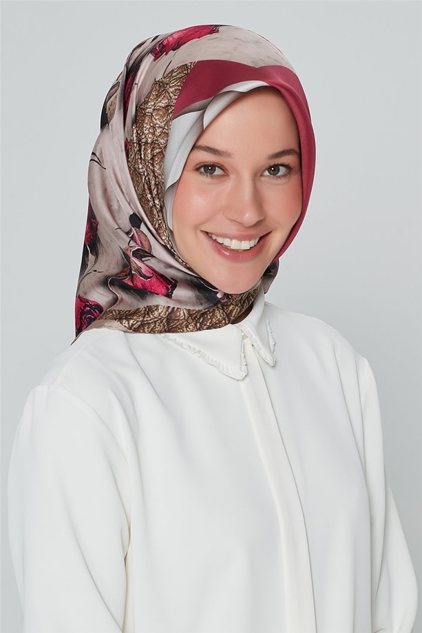 Armine Nostalji Twill İpek Eşarp 18Ya4533 11